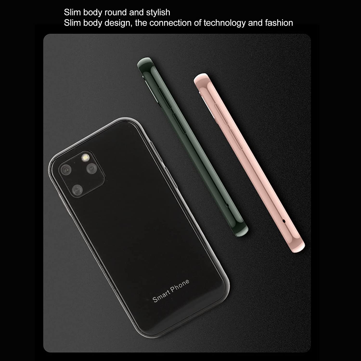 Dilwe XS11 Mini Smartphone for Kids， 3G 2.5Inch Student Pocket Cellphone WiFi GPS 1GB 8GB Quad Core Android Cell Phones， Great Gift for Kids and Students， 2MP/5MP Camera(2.5" Black) - Image 5